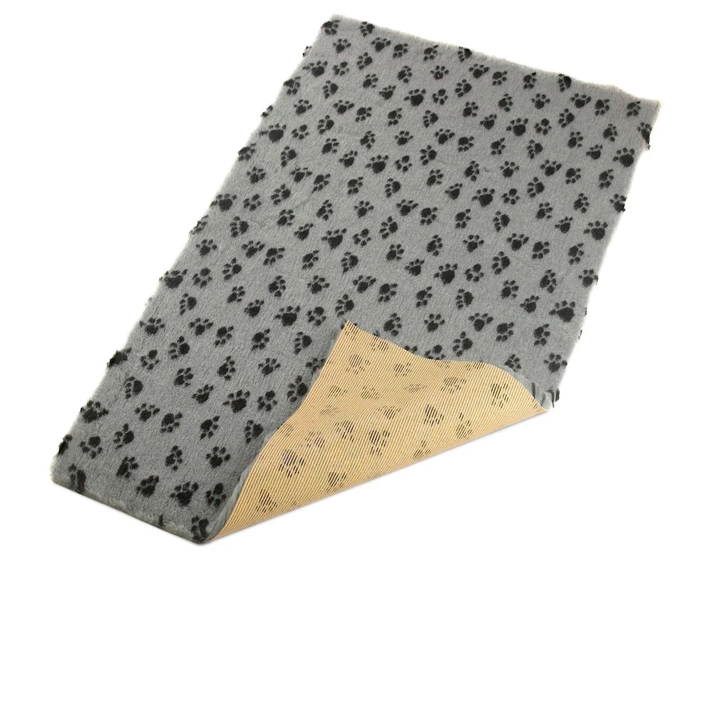 Bronte Grey Paw Print Dog Bed Fleece 75 X 100cm 1 Bronte Grey Paw Print Dog Bed Fleece 75 X 100cm