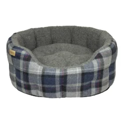 Traditional Tweed Bed Grey Check - Small