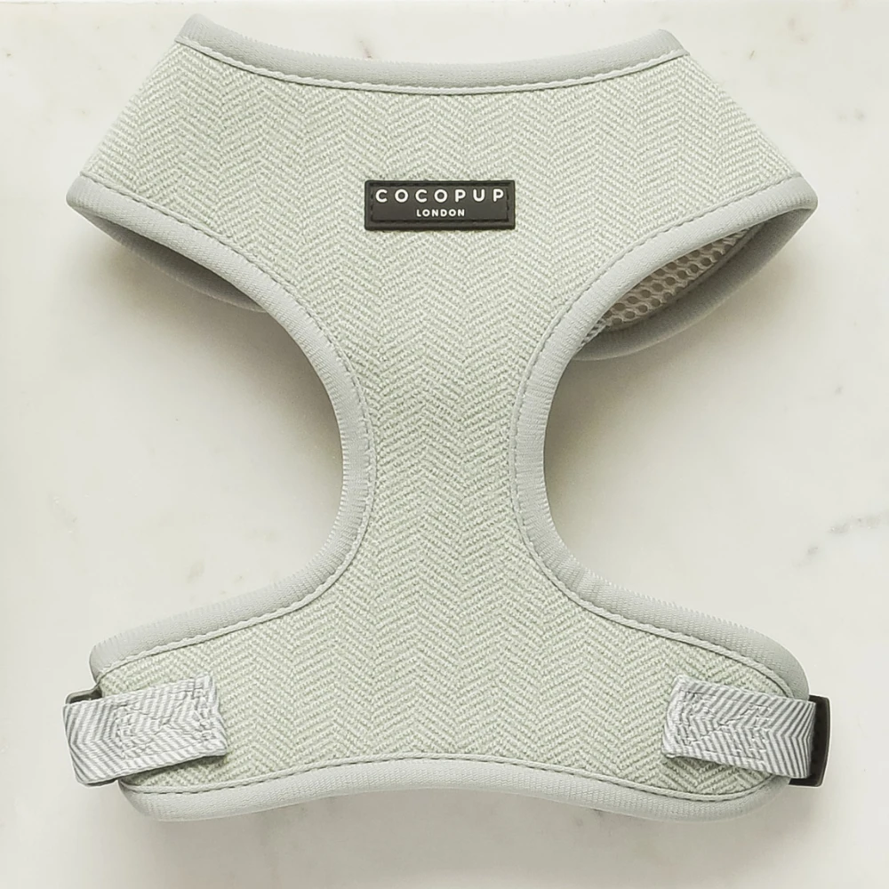 Cocopup London Sage Tweed Harness Medium 1 Cocopup London Sage Tweed Harness Medium